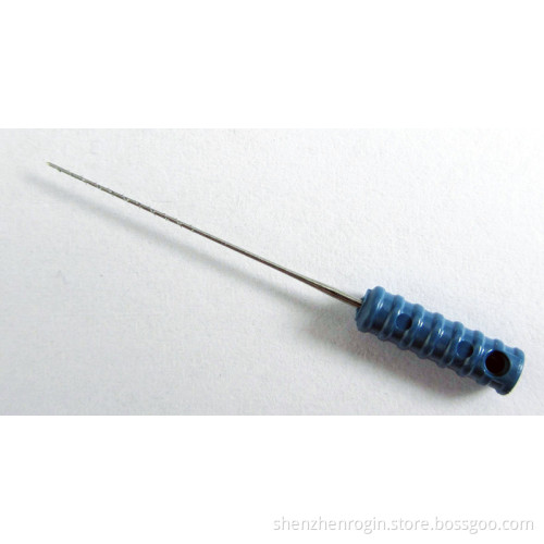 Dental Instruments Barbed Broaches (with plastic handle)